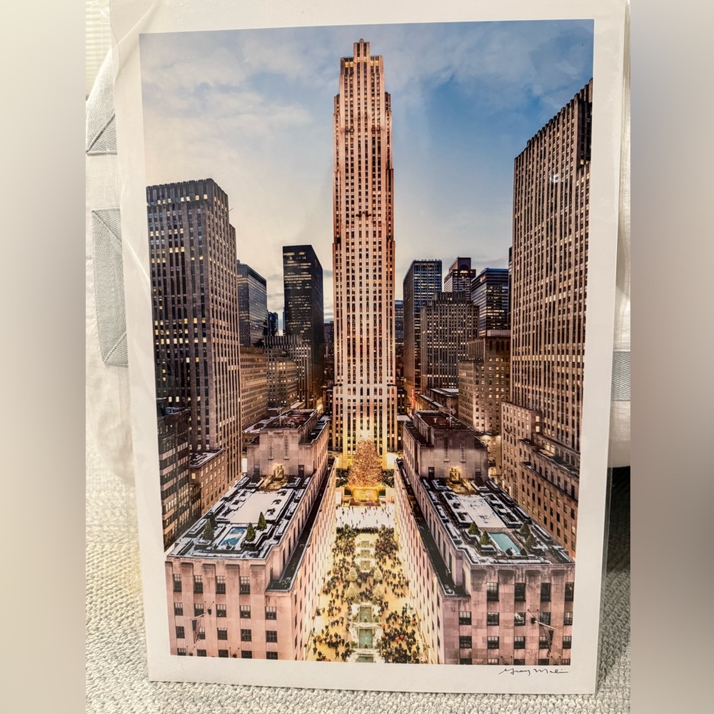 NEW Gray Malin photo of NYC’s Rockefeller Center and Christmas Tree